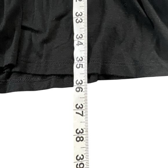 Soprano Y2K Babydoll Dress M Black Ruffle Neck Fit Flare Stretch Whimsygoth USA - Picture 12 of 15